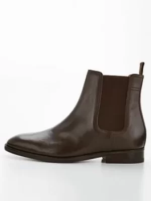 Image of Ted Baker Maisonn Leather Chelsea Boots, Brown, Size 9, Men