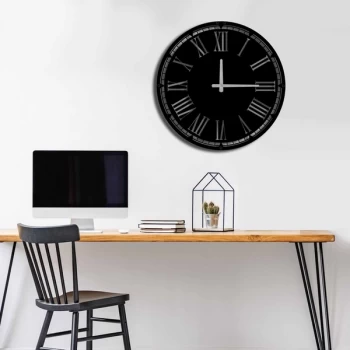 Image of MTS - 007 Black Decorative Metal Wall Clock