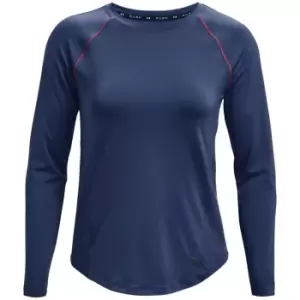 Image of Under Armour Rush Mesh Long Sleeve T Shirt Womens - Blue
