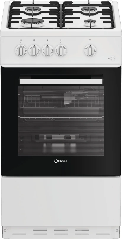 Image of Indesit I5G1KMW 50cm wide Single Oven Gas Cooker - White - A/A Rated