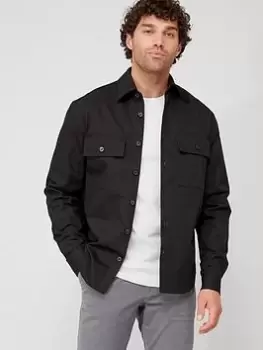 Image of BOSS S-owen-2p-c1-233 Relaxed Fit Shirt - Black, Size 2XL, Men