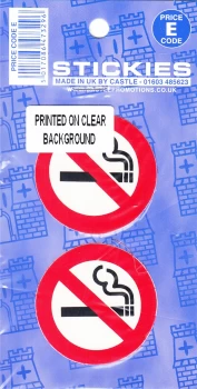 Image of Outdoor Vinyl Sticker No Smoking Sign On clear background 1 Pair V601