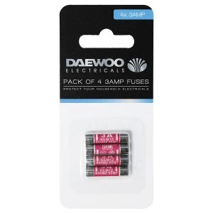 Image of Daewoo 3-Amp Fuses - 4 Pack