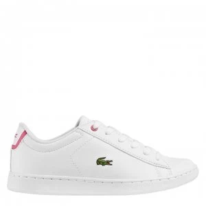 Image of Lacoste Carnaby Junior Trainers - White/Pink