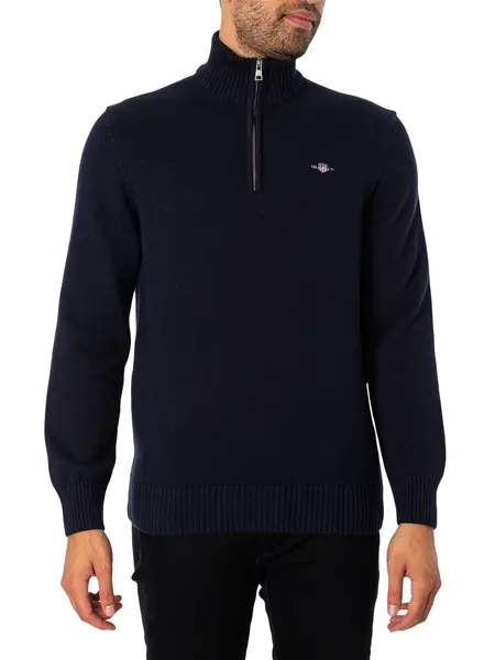 Image of Gant Casual Half-Zip Knit Evening Blue M