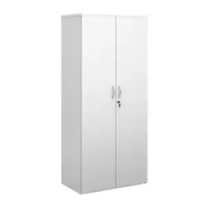 Image of Duo double door cupboard 1790mm high with 4 shelves - white