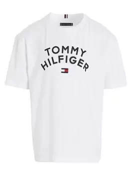 Image of Tommy Hilfiger Boys Flag T-Shirt - White, Size 6 Years