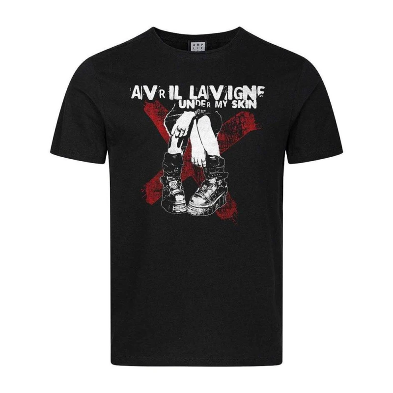 Image of Amplified Mens Under My Skin Boots Avril Lavigne T-Shirt in Black Size: XS Black Male XS
