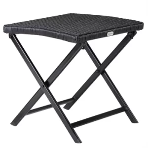 Image of Poly Rattan Stool Rom 3in1 Black