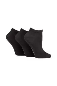 Image of 3 Pair 100% Recycled Plain Cotton Sports Trainer Socks