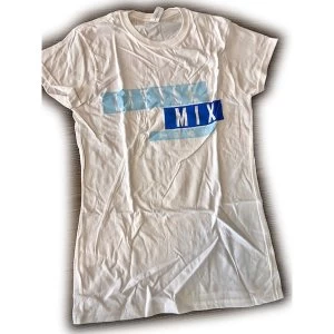 Image of Little Mix - Blue Logo Womens Medium T-Shirt - White
