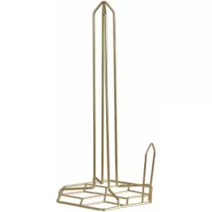 Image of Premier Housewares - Vertex Kitchen Roll Holder with Contour Matte Gold Finish