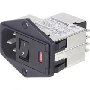 Image of Mains filter switch 2 fuses IEC socket 250 V AC 6 A