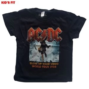 Image of AC/DC - Blow Up Your Video Kids 7 - 8 Years T-Shirt - Black
