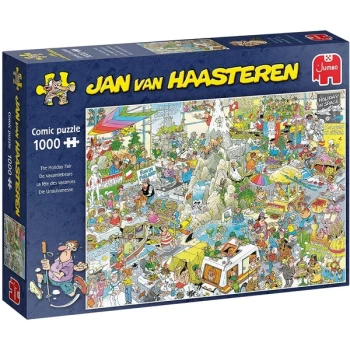 Image of Jumbo Jan Van Haasteren The Holiday Fair Jigsaw Puzzle - 1000 Pieces
