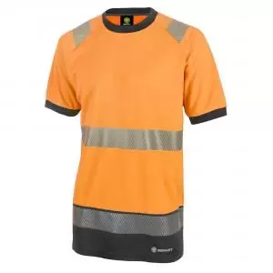 Image of Beeswift High Visibility Two Tone Short Sleeve T Shirt Orange Black