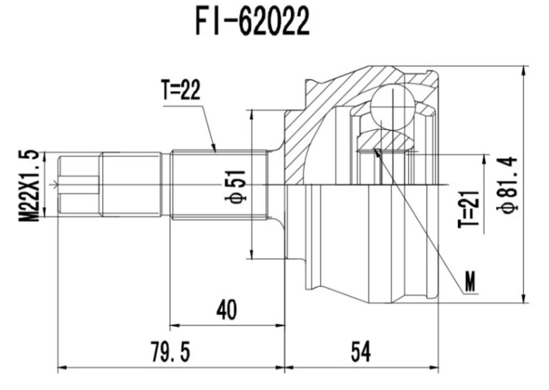 Image of PROCARO 77-FI-400 CV Joint Joint Kit,drive shaft (5)