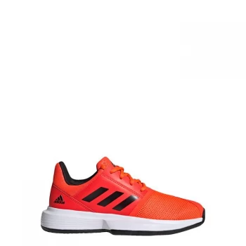 Image of adidas CourtJam Tennis Shoes Kids - Solar Red / Core Black / Cloud