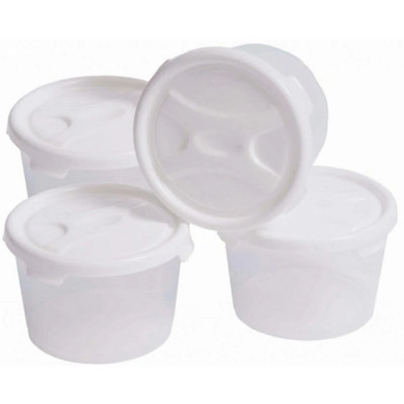 Image of Wham Handy Pots Food Storage Set (Pack Of 4) White unisex