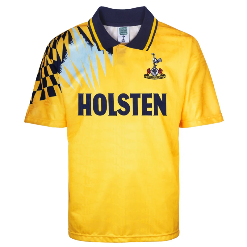 Image of Score Draw Tottenham Hotspur 1992 Away Retro Football Shirt SPURS92APYSS-L L Mens Sportswear