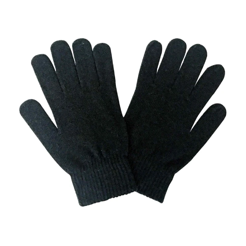 Image of Sock Snob Sock Snob Men Thin Knitted Winter Magic Thermal Wool Gloves in Black One Size Male 5060597071475