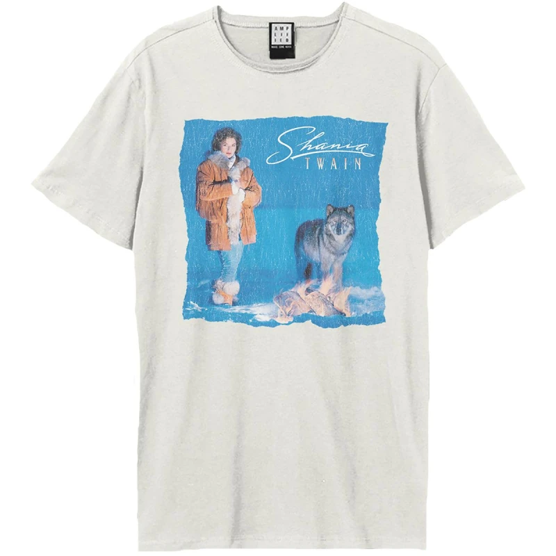 Image of Amplified Amplified Men Wolf Shania Twain T-Shirt in White Size: X-Small White XS Male 5063693953713