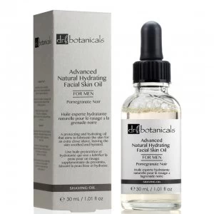 Image of Dr Botanicals Pomegranate Noir Advanced Natural Hydrating Facial Skin Oil For Men 30ml