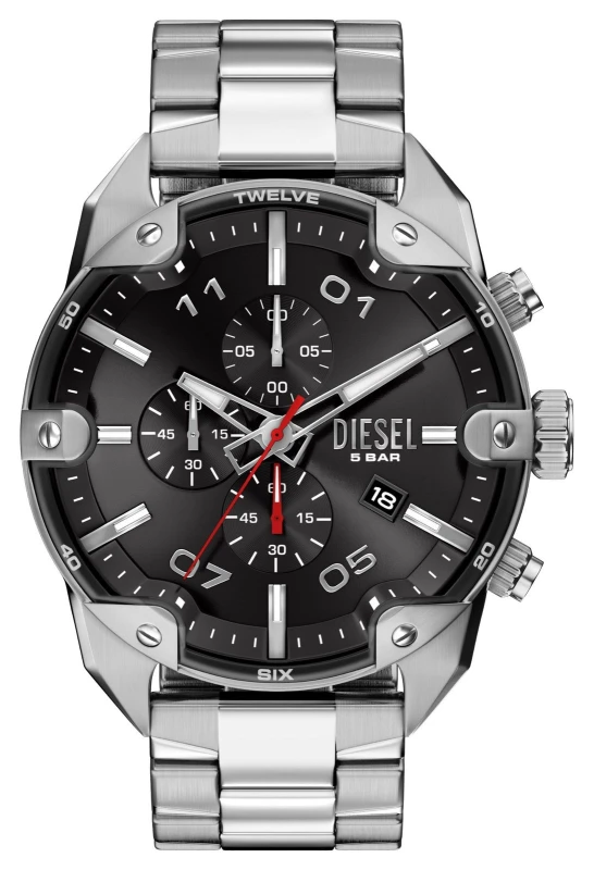 Image of Diesel DZ4709 Spiked Chronograph (49mm) Black Dial / Watch