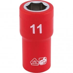 Image of Draper 1/4" Drive VDE Fully Insulated Hexagon Socket Metric 1/4" 11mm