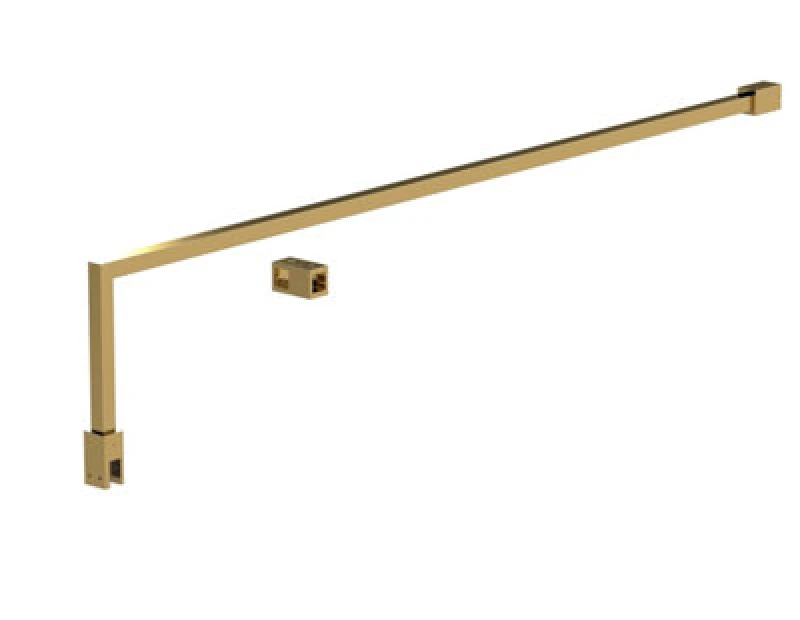 Image of Balterley Wetroom Accessories Screen Support Bar Kit Brushed Brass Metallics unisex