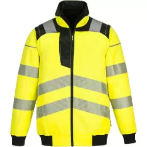 Image of Portwest PW3 Mens Hi Vis 3 in 1 Pilot Jacket Yellow / Black S