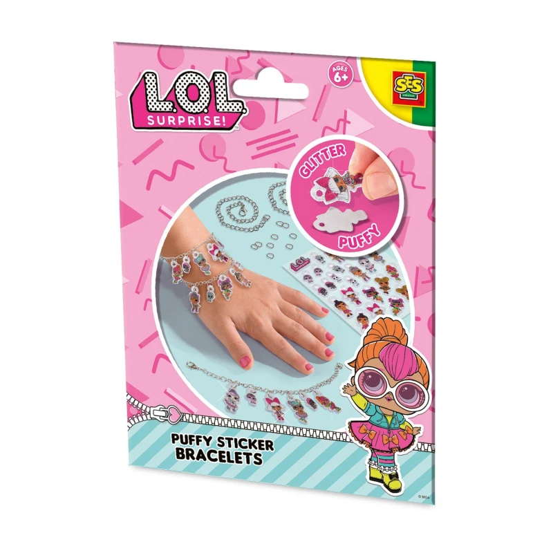 Image of SES Creative L.O.L. - Puffy sticker bracelets Multi unisex One Size