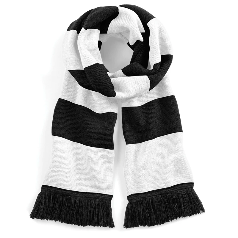 Image of Beechfield Beechfield Men Varsity Scarf in True Black True Black One Size Male 5063425815524