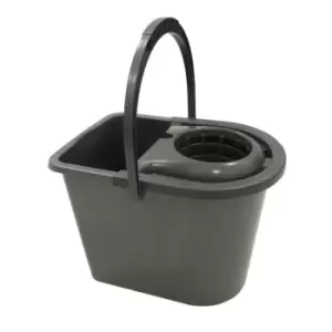 Image of Jvl 15 Litre Recycled Plastic Mop Bucket, Grey