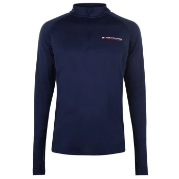 Image of Tommy Sport Zip Base Layer Top - 401 Sport Navy