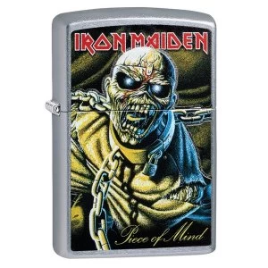 Image of Zippo Iron Maiden Piece of Mind Chrome Regular Windproof Lighter