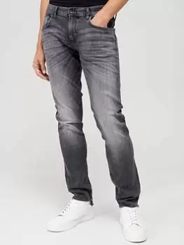 Image of Armani Exchange J13 Slim Fit Jeans - Washed Grey, Size 30, Length Regular, Men