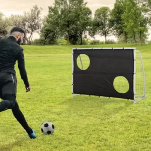 Image of HOMCOM PE Net Weather Resistant Rebounder Football Goal Sports White