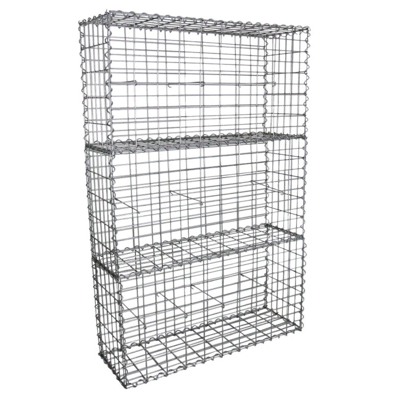 Image of Gabion Baskets Garden Outdoor Cages Mesh Wire Stone / 100 x 50 x 30cm / 3 Pack