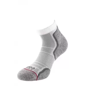 Image of 1000 Mile Mens Ankle Socks (Pack of 2) (6 UK-8 UK) (White/Grey)