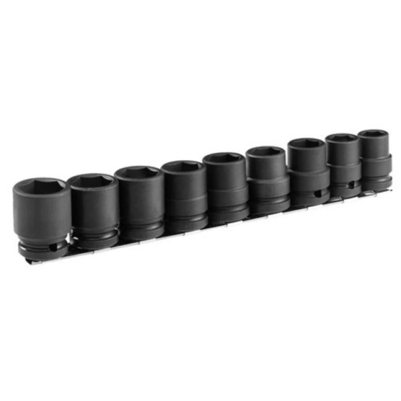 Image of Facom 9 Piece 1/2" Drive Hexagon Impact Socket Set Metric NS.J9 Drive: 1/2"