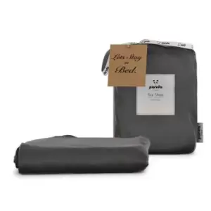 Image of Panda 100% Bamboo Flat Sheet Urban Grey - King