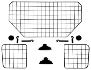 Image of Streetwize Heavy-Duty Deluxe Headrest Mount Mesh Dog Guard