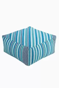 Image of Stripe Beanbag Cube Pouffe Large