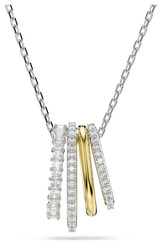 Image of Swarovski 5696626 Hyperbola Pendant Necklace White Crystals Jewellery