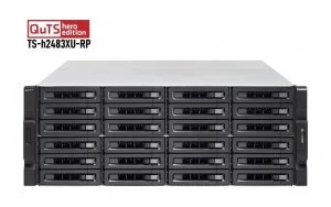 Image of QNAP TS-h2483XU-RP-E2236-128G 24 Bay Rack Enclosure with 128GB RAM