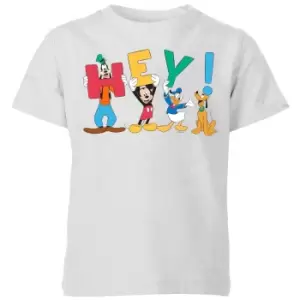 Image of Disney Mickey Mouse Hey! Kids T-Shirt - Grey - 5-6 Years