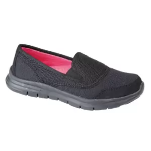 Image of Dek Womens/Ladies Superlight Twin Elastic Gusset Leisure Shoes (8 UK) (Black)