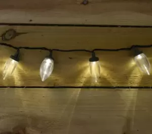 Image of 50 Traditional Warm White LED String Lights Battery Operated Outdoor / Indoor