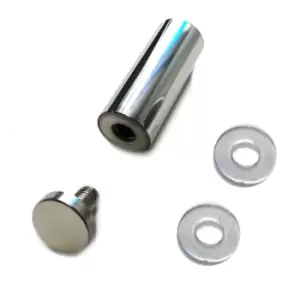 Image of GTV Mirror & Glass Hanging Kit Wall Bracket Adjustable Clips Set - Colour Chrome